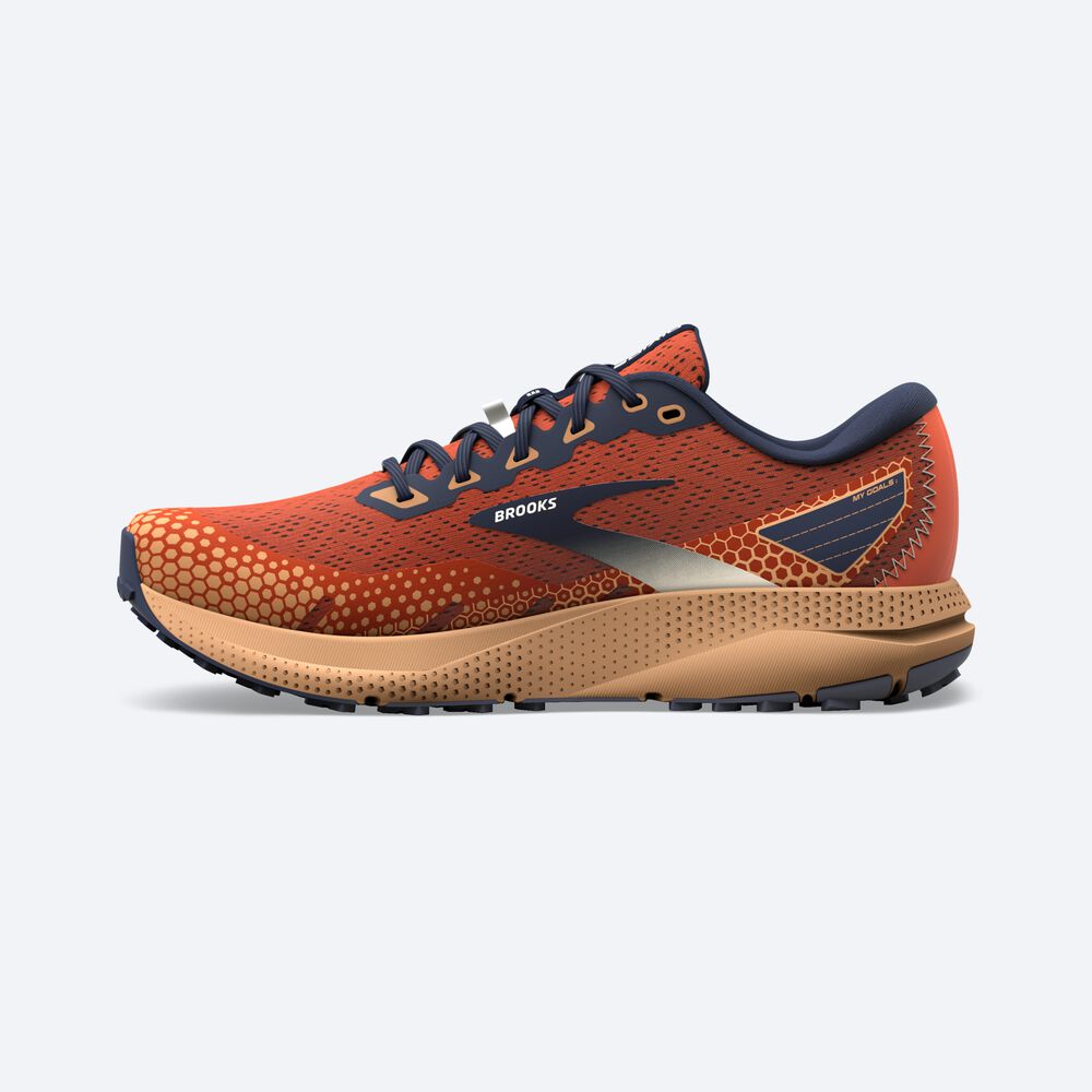 Brooks Divide 3 παπουτσια trail running ανδρικα πορτοκαλι/σκουρο μπλε | GR905814