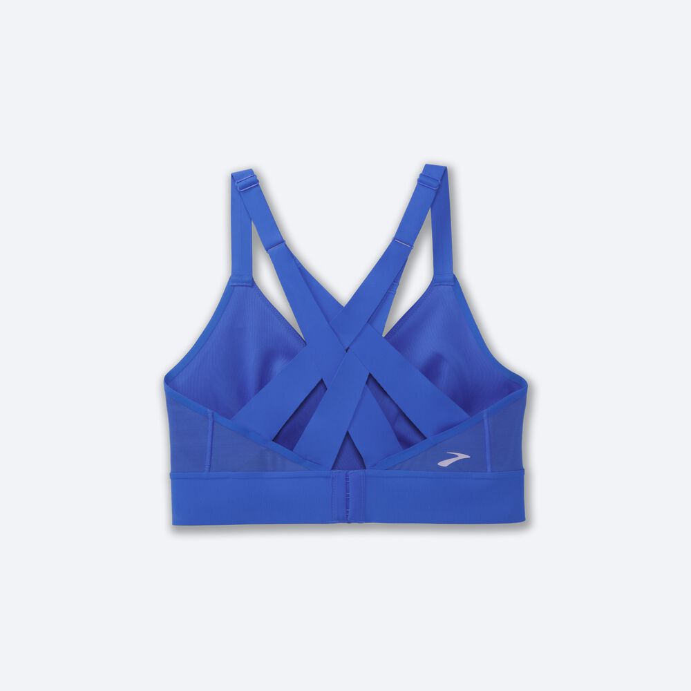 Brooks Drive Interlace Run Bra αθλητικα σουτιεν γυναικεια μπλε | GR084196