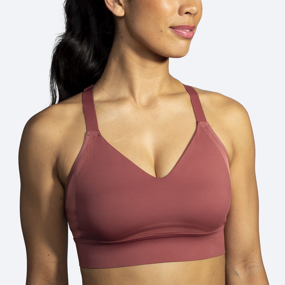 Brooks Drive Interlace Run Bra αθλητικα σουτιεν γυναικεια Terracotta | GR581796