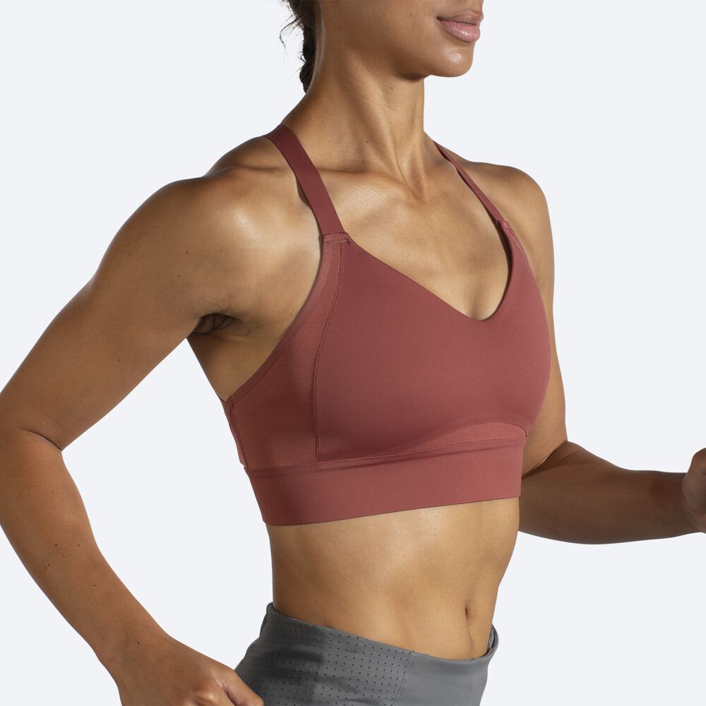 Brooks Drive Interlace Run Bra αθλητικα σουτιεν γυναικεια Terracotta | GR581796