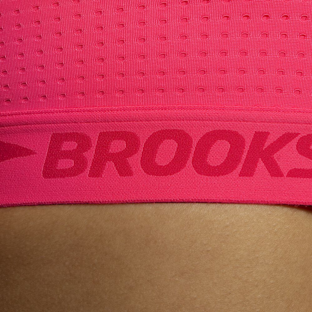 Brooks Drive Mesh Run Bra αθλητικα σουτιεν γυναικεια ροζ | GR380157