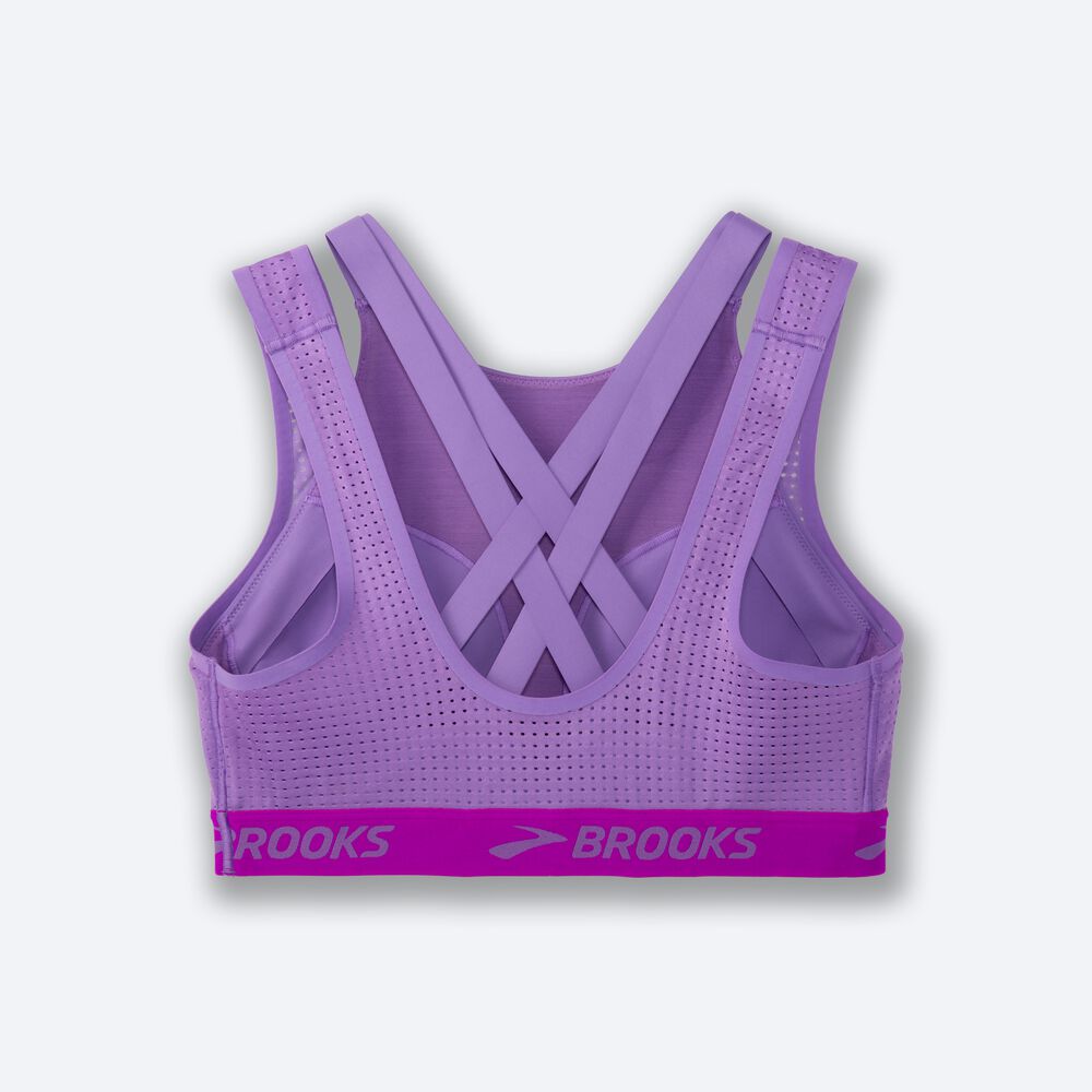 Brooks Drive Mesh Run Bra αθλητικα σουτιεν γυναικεια μωβ | GR486952