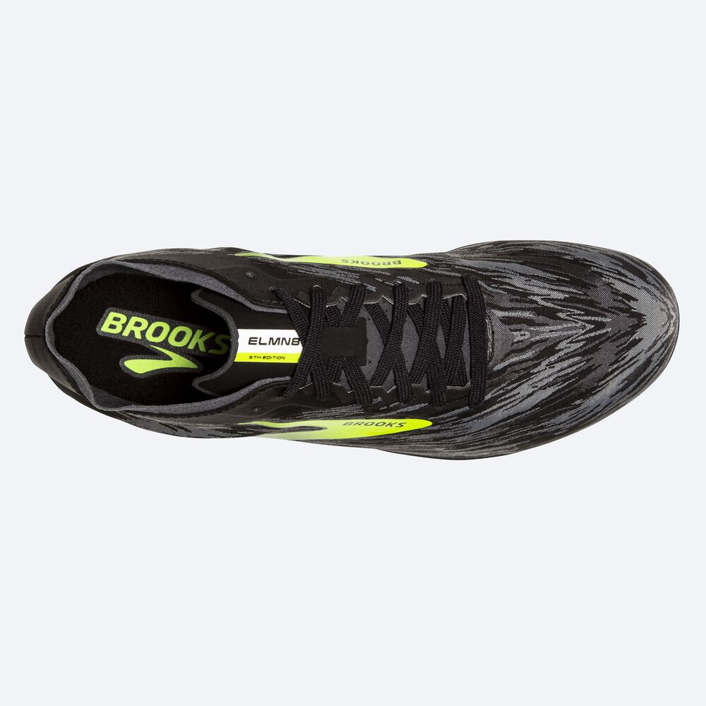 Brooks ELMN8 v5 παπουτσια spikes ανδρικα μαυρα/γκρι | GR104895