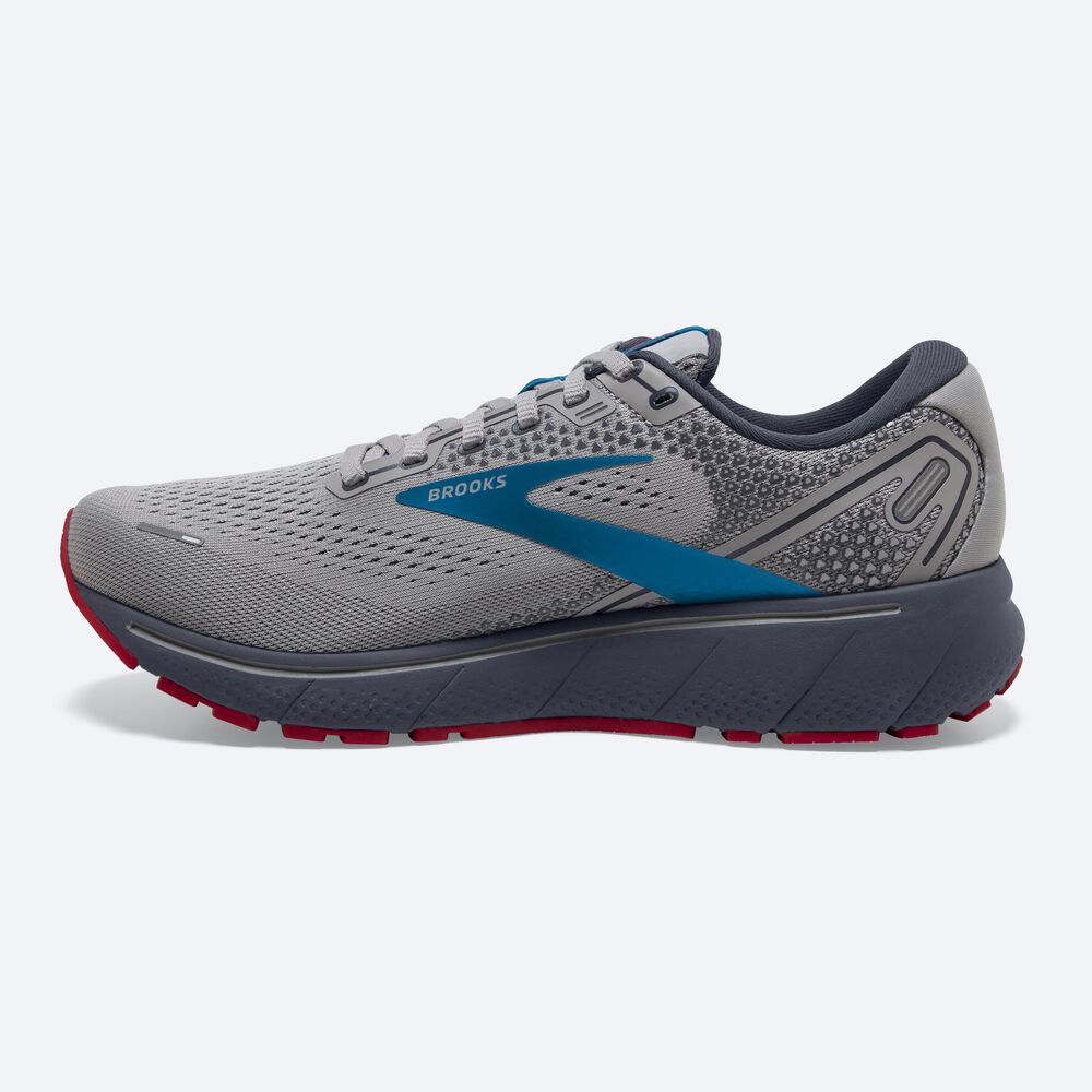 Brooks Ghost 14 παπουτσια για τρεξιμο ανδρικα γκρι/μπλε/κοκκινα | GR467153