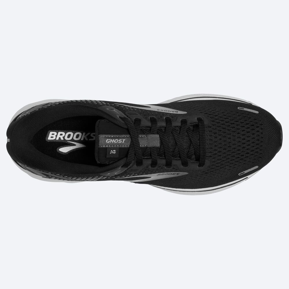 Brooks Ghost 14 παπουτσια για τρεξιμο γυναικεια μαυρα/ασπρα/ασημι | GR637241