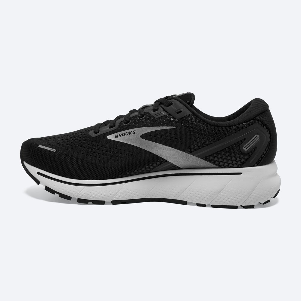 Brooks Ghost 14 παπουτσια για τρεξιμο γυναικεια μαυρα/ασπρα/ασημι | GR637241