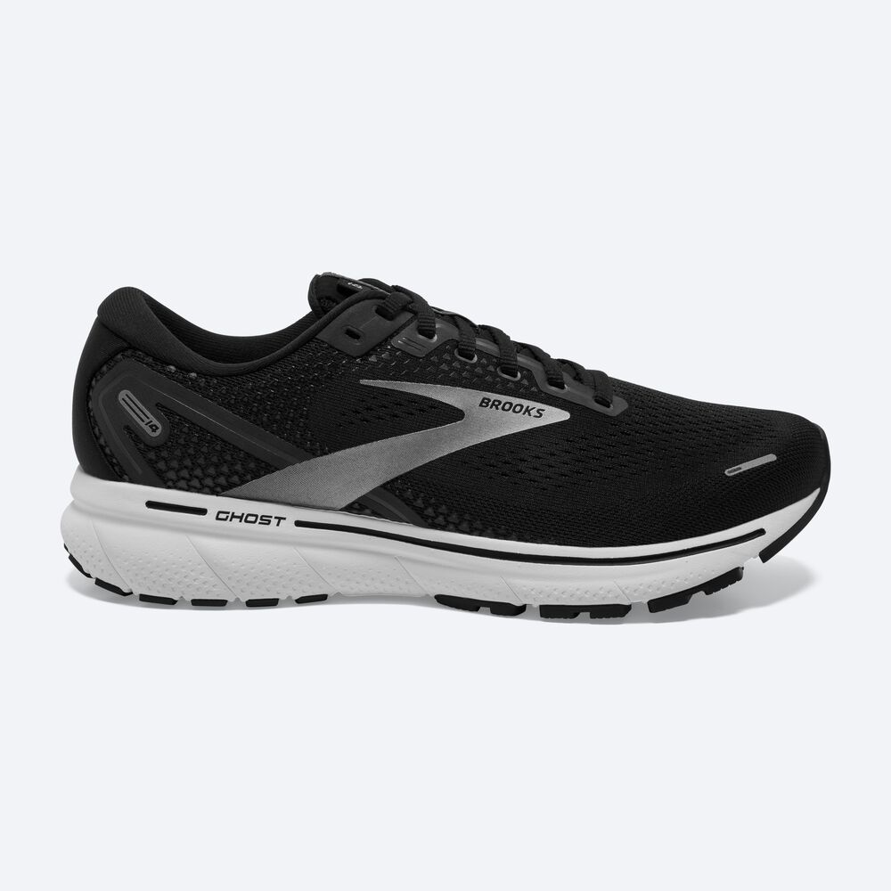 Brooks Ghost 14 παπουτσια για τρεξιμο γυναικεια μαυρα/ασπρα/ασημι | GR637241