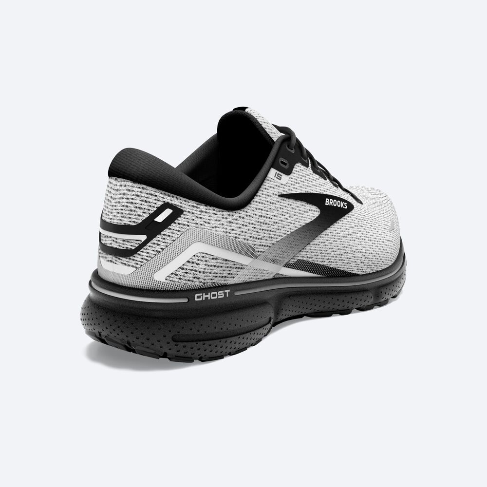 Brooks Ghost 15 παπουτσια για τρεξιμο ανδρικα ασπρα/μαυρα | GR053947