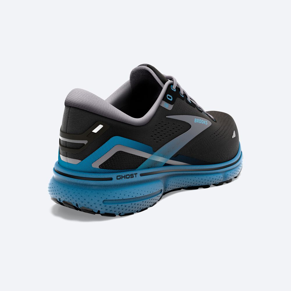 Brooks Ghost 15 παπουτσια για τρεξιμο ανδρικα μαυρα/μπλε | GR350748