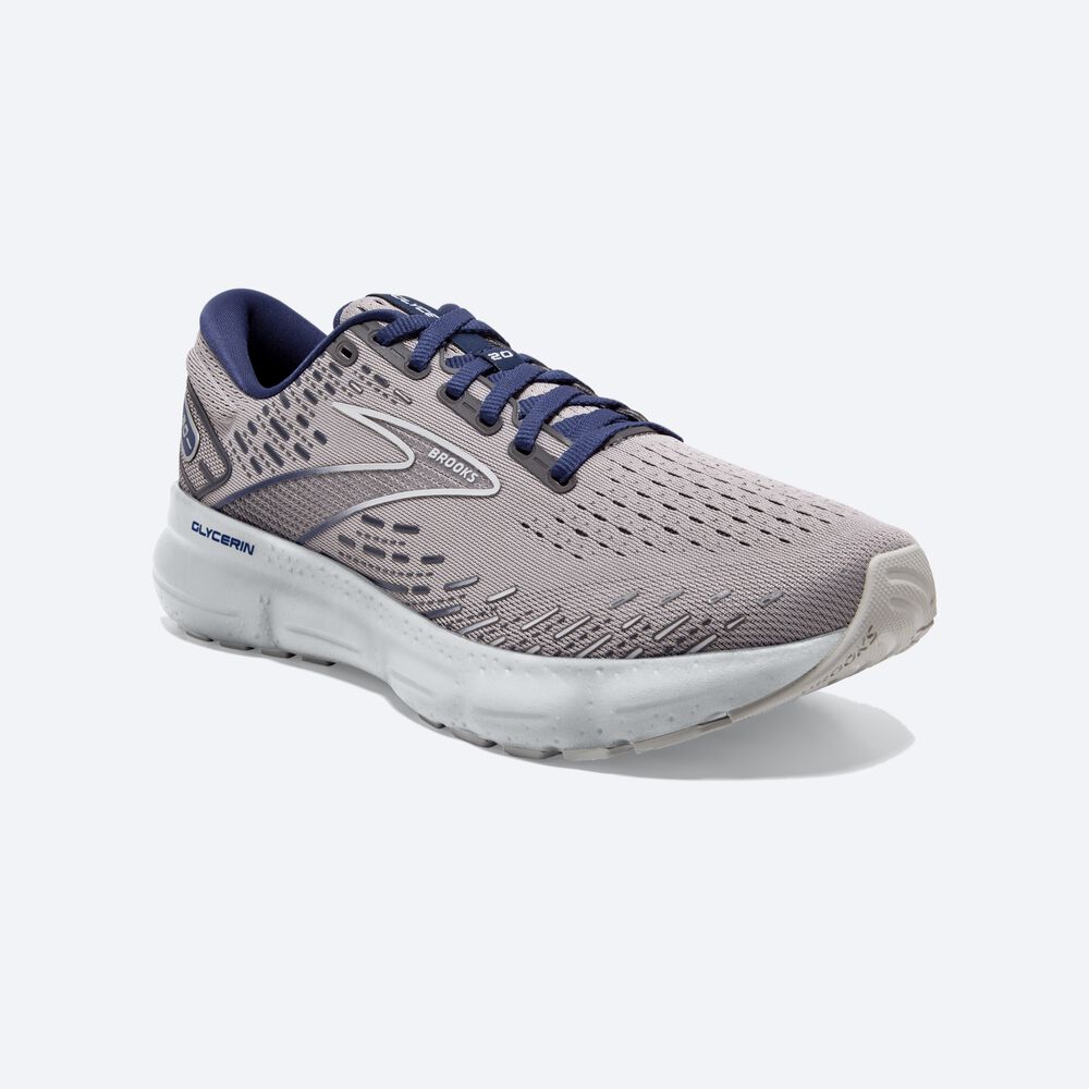 Brooks Glycerin 20 αθλητικα παπουτσια running ανδρικα γκρι/μπλε | GR148230