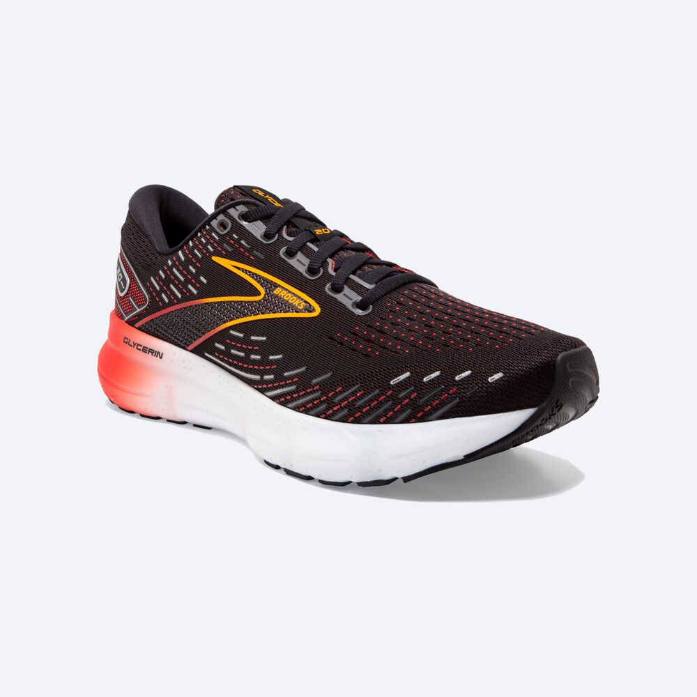 Brooks Glycerin 20 παπουτσια για τρεξιμο ανδρικα μαυρα/κοκκινα | GR098325