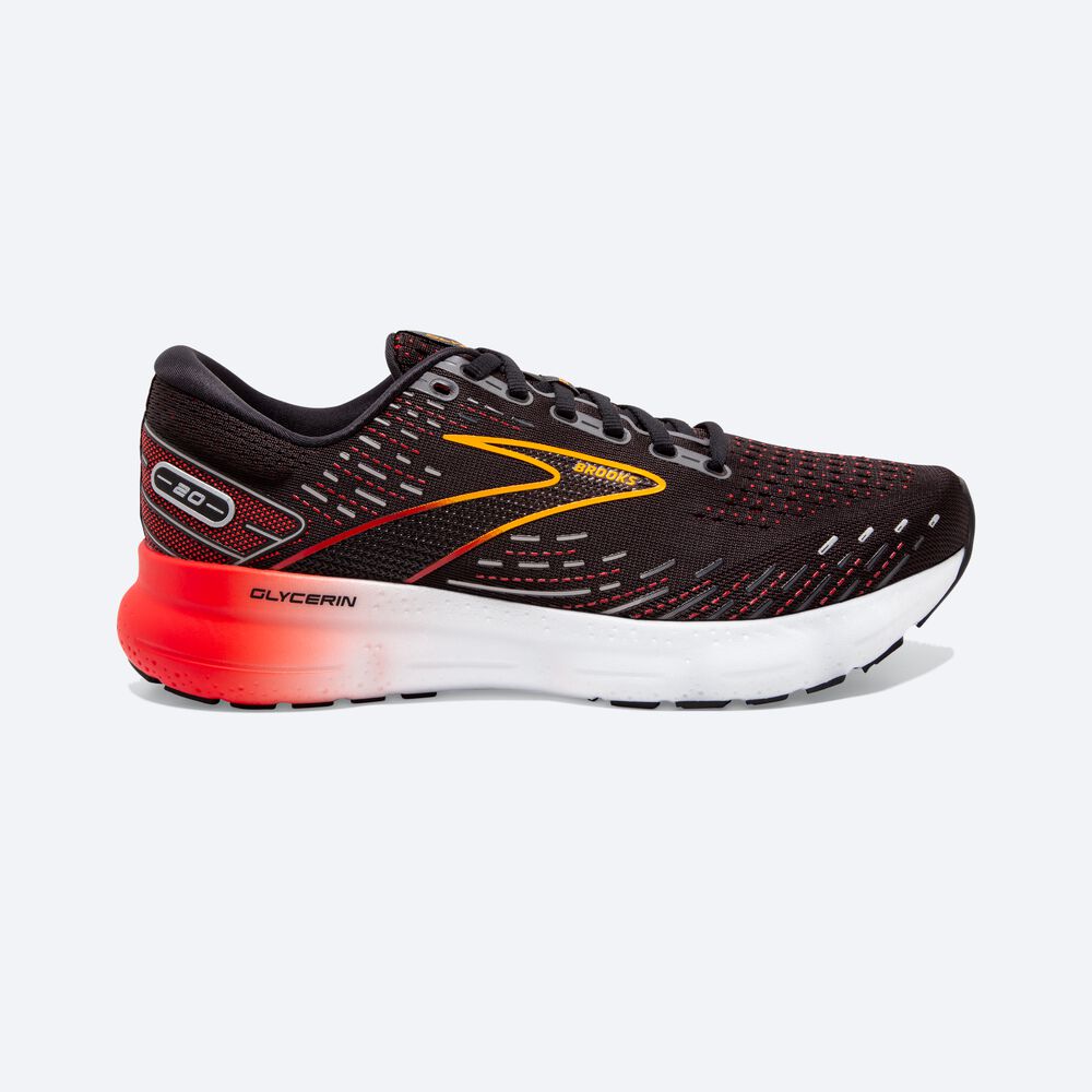 Brooks Glycerin 20 παπουτσια για τρεξιμο ανδρικα μαυρα/κοκκινα | GR098325