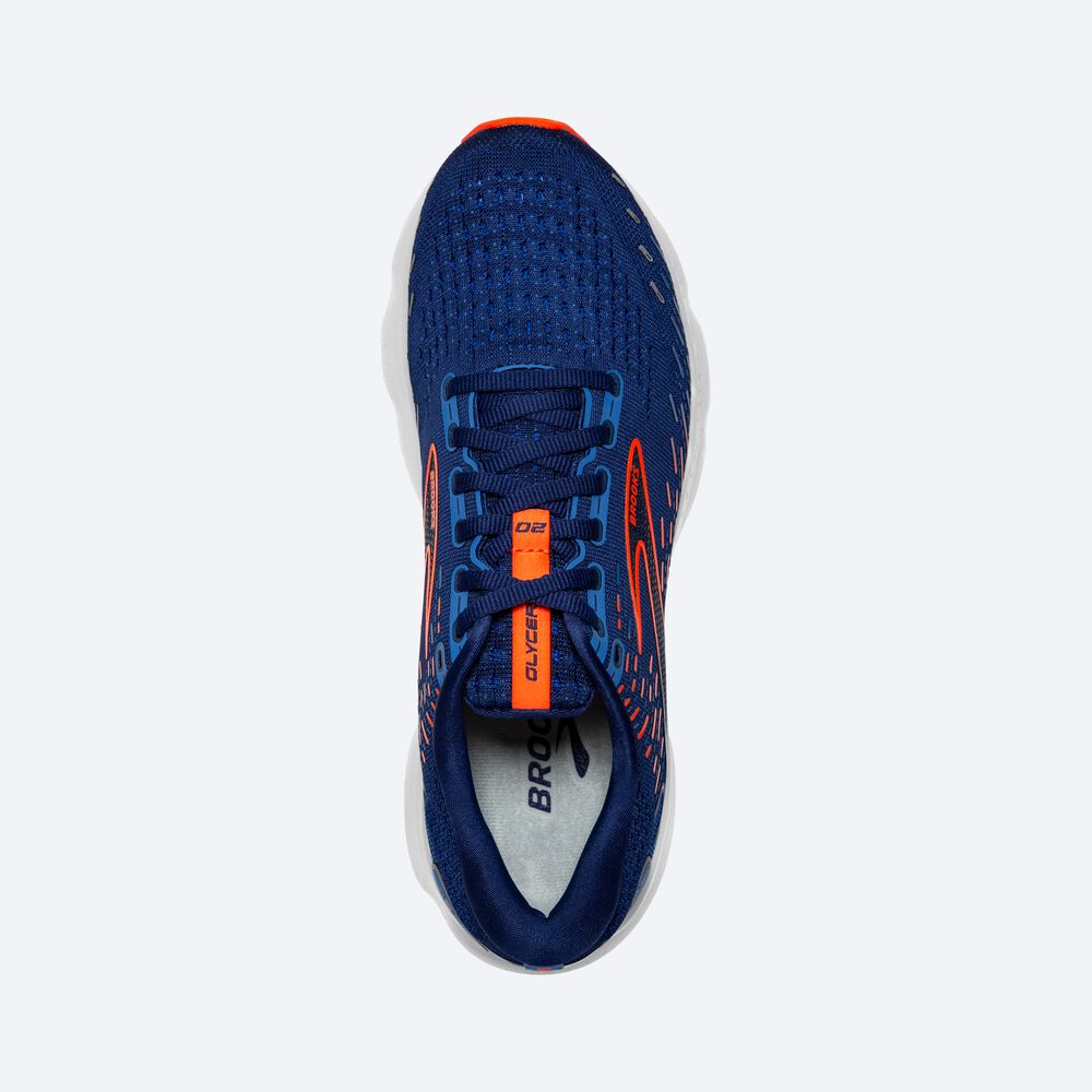 Brooks Glycerin 20 παπουτσια για τρεξιμο ανδρικα μπλε/μπλε/πορτοκαλι | GR143875