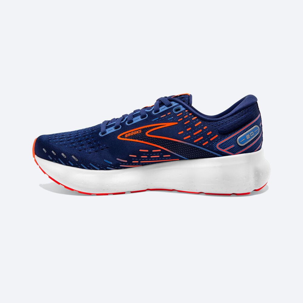 Brooks Glycerin 20 παπουτσια για τρεξιμο ανδρικα μπλε/μπλε/πορτοκαλι | GR143875