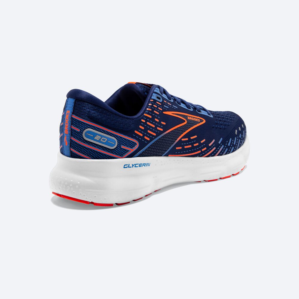 Brooks Glycerin 20 παπουτσια για τρεξιμο ανδρικα μπλε/μπλε/πορτοκαλι | GR143875