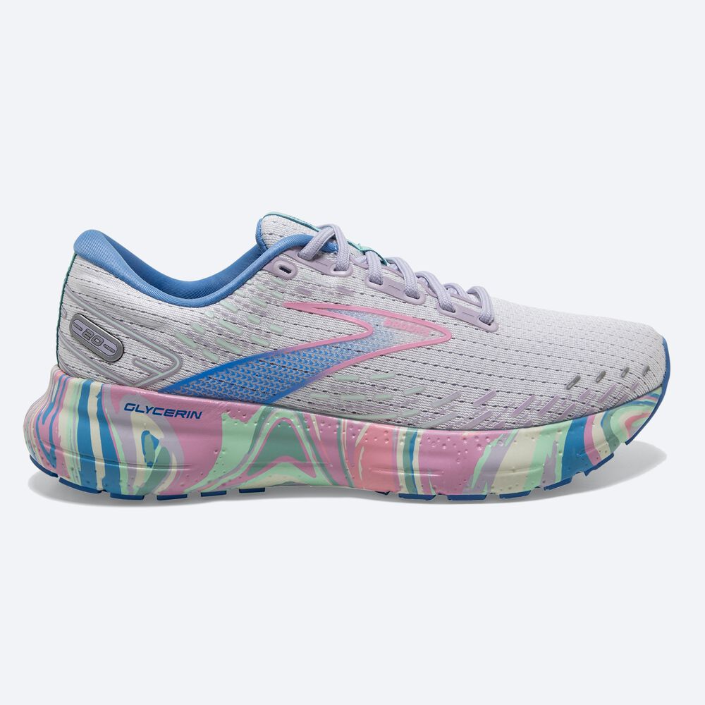 Brooks Glycerin 20 παπουτσια για τρεξιμο γυναικεια ασπρα/μωβ/ροζ | GR169547