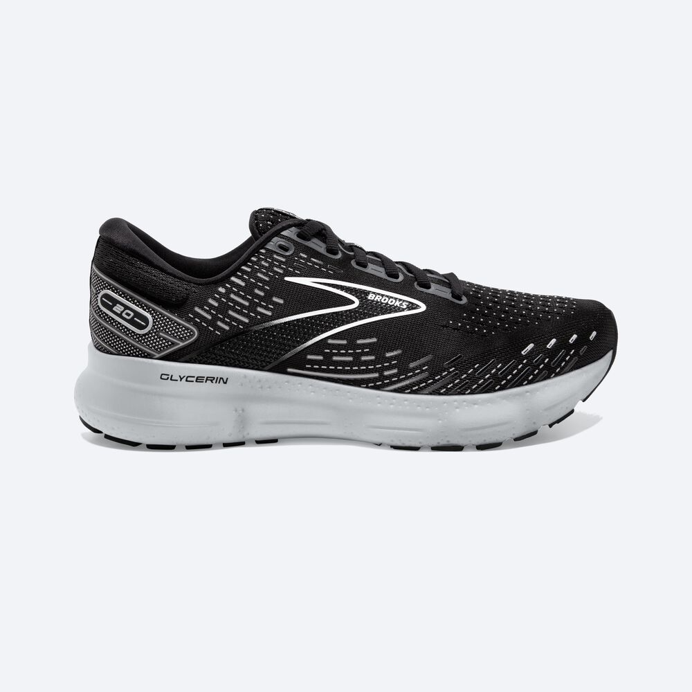 Brooks Glycerin 20 παπουτσια για τρεξιμο ανδρικα μαυρα/ασπρα | GR245013