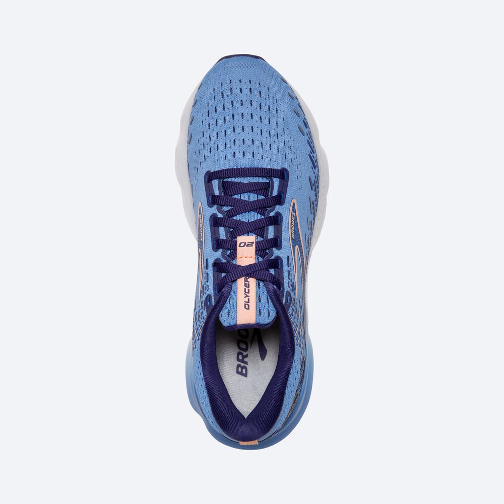 Brooks Glycerin 20 παπουτσια για τρεξιμο γυναικεια μπλε/ασπρα | GR423971