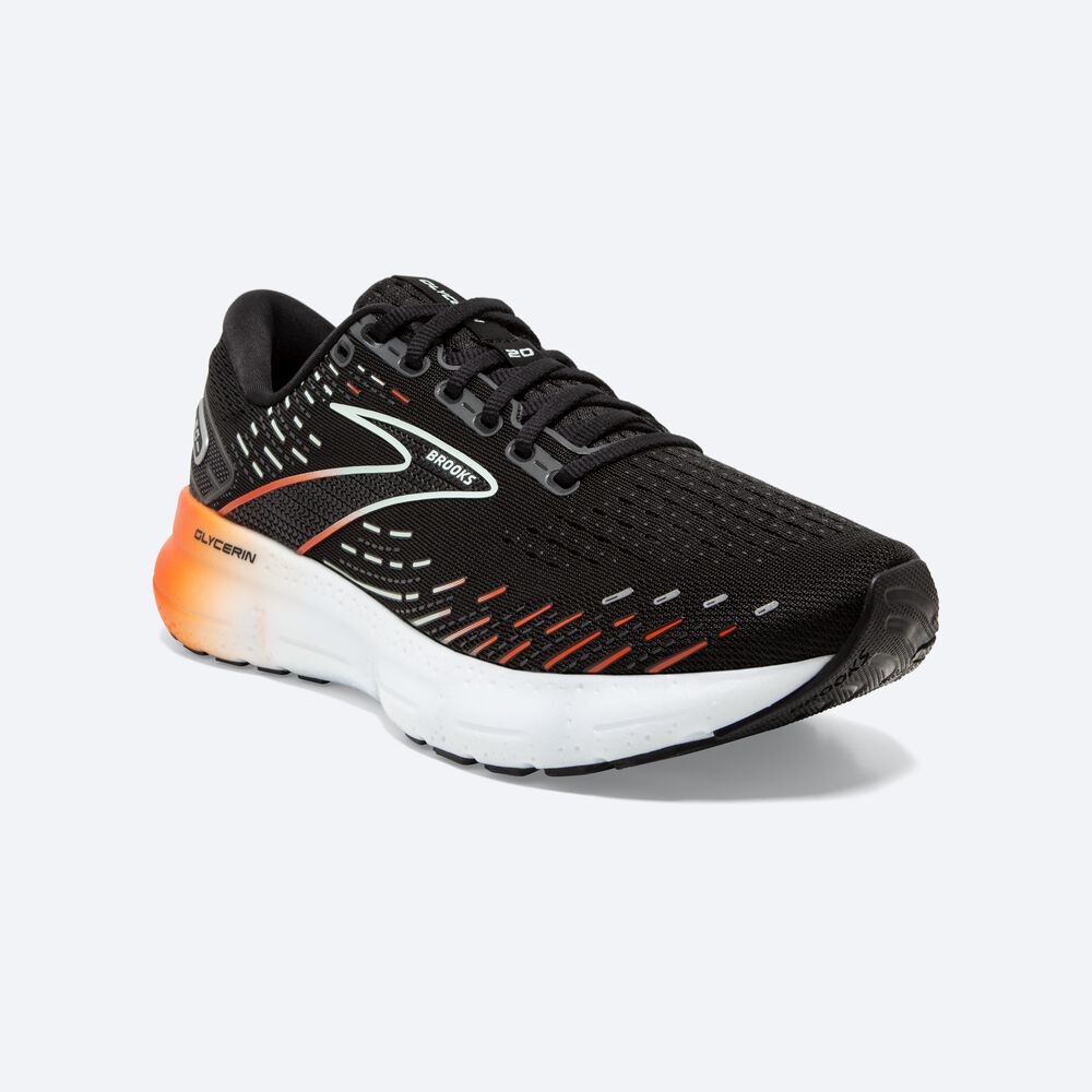 Brooks Glycerin 20 παπουτσια για τρεξιμο γυναικεια μαυρα/κοκκινα | GR532076