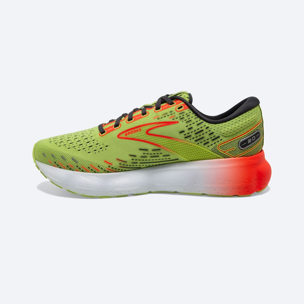 Brooks Glycerin 20 παπουτσια για τρεξιμο ανδρικα ανοιχτο πρασινο/κοκκινα | GR627853