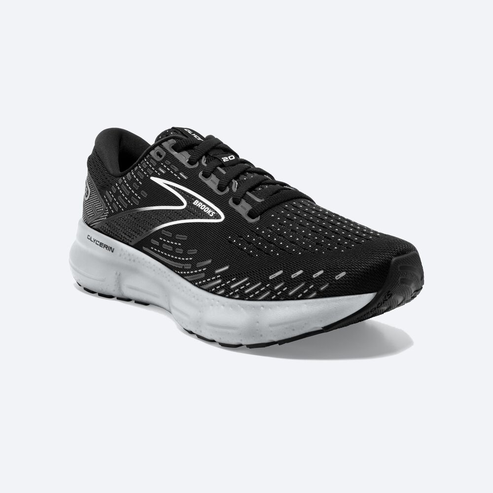 Brooks Glycerin 20 παπουτσια για τρεξιμο γυναικεια μαυρα/ασπρα | GR647305