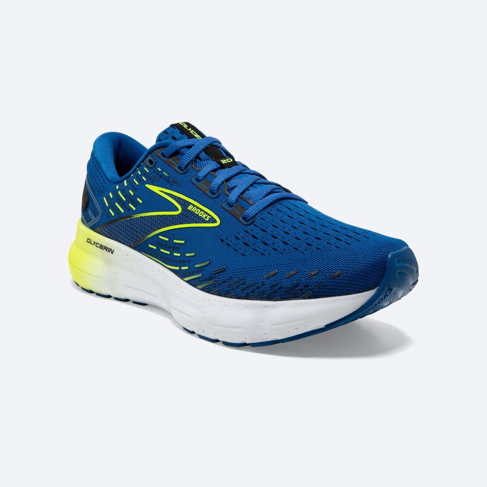 Brooks Glycerin 20 παπουτσια για τρεξιμο ανδρικα μπλε/ασπρα | GR790382