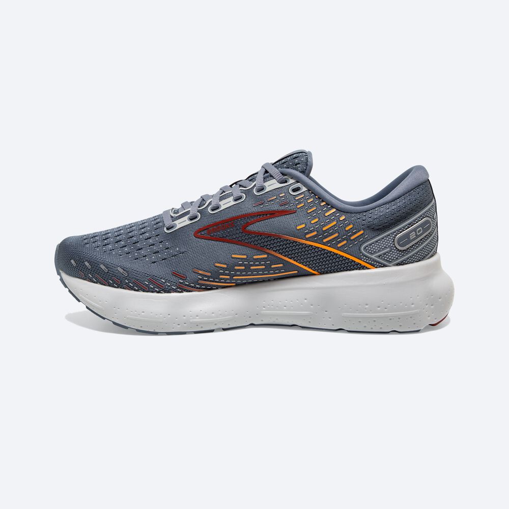 Brooks Glycerin 20 παπουτσια για τρεξιμο ανδρικα γκρι/κοκκινα/πορτοκαλι | GR847591