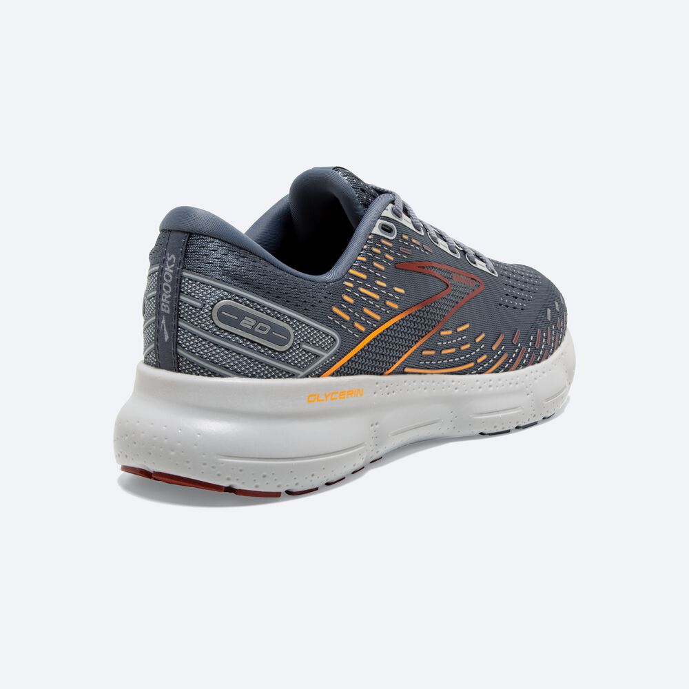 Brooks Glycerin 20 παπουτσια για τρεξιμο ανδρικα γκρι/κοκκινα/πορτοκαλι | GR847591