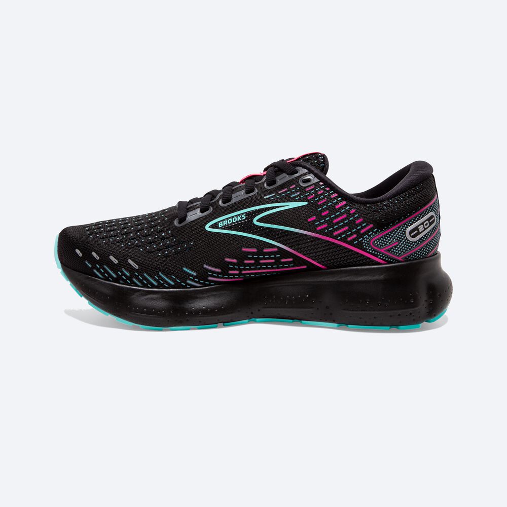 Brooks Glycerin 20 παπουτσια για τρεξιμο γυναικεια μαυρα/μπλε ανοιχτο/ροζ | GR903786