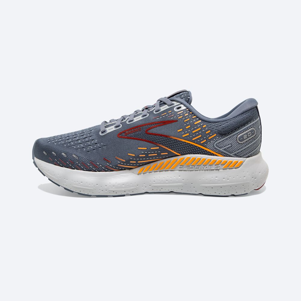 Brooks Glycerin GTS 20 αθλητικα παπουτσια running ανδρικα γκρι/κοκκινα/πορτοκαλι | GR495367