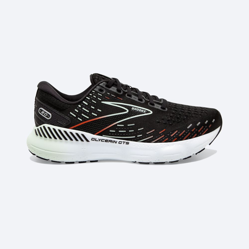 Brooks Glycerin GTS 20 παπουτσια για τρεξιμο γυναικεια μαυρα/κοκκινα | GR073456