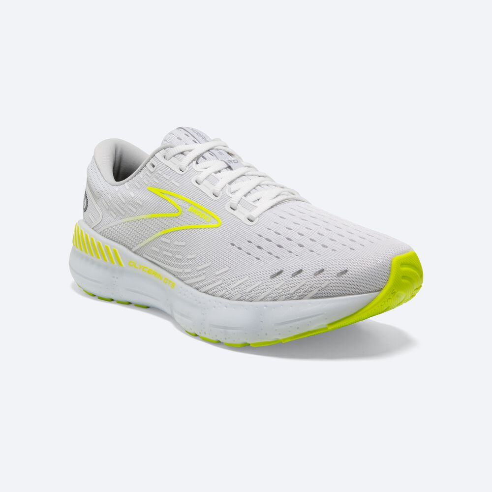 Brooks Glycerin GTS 20 παπουτσια για τρεξιμο ανδρικα ασπρα | GR129374