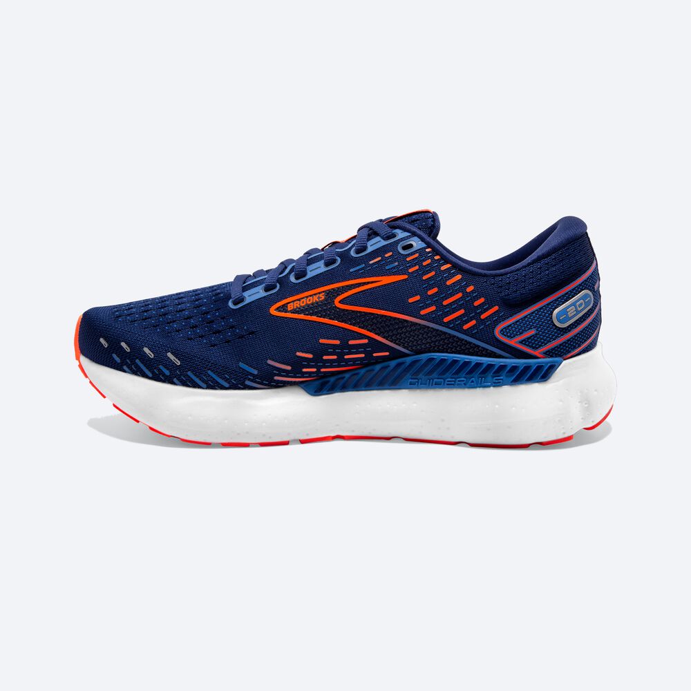 Brooks Glycerin GTS 20 παπουτσια για τρεξιμο ανδρικα μπλε/μπλε/πορτοκαλι | GR289513