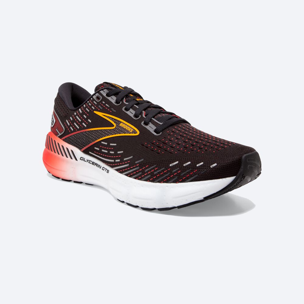 Brooks Glycerin GTS 20 παπουτσια για τρεξιμο ανδρικα μαυρα/κοκκινα | GR341706