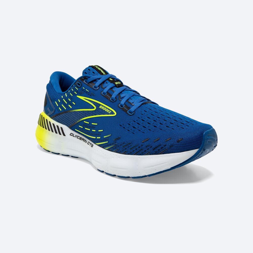 Brooks Glycerin GTS 20 παπουτσια για τρεξιμο ανδρικα μπλε/ασπρα | GR358709