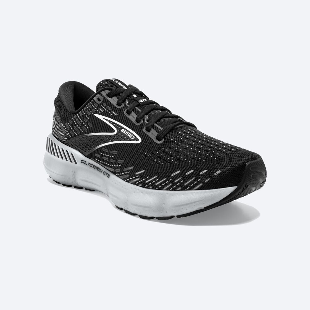 Brooks Glycerin GTS 20 παπουτσια για τρεξιμο γυναικεια μαυρα/ασπρα | GR368279