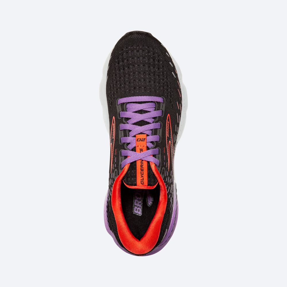 Brooks Glycerin GTS 20 παπουτσια για τρεξιμο γυναικεια μαυρα/με λουλουδια | GR724163