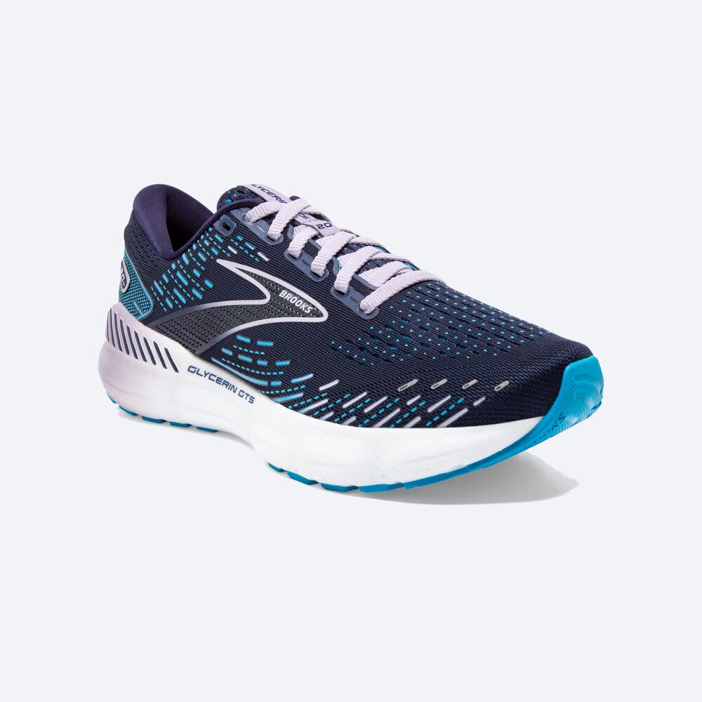 Brooks Glycerin GTS 20 παπουτσια για τρεξιμο γυναικεια σκουρο μπλε | GR958063