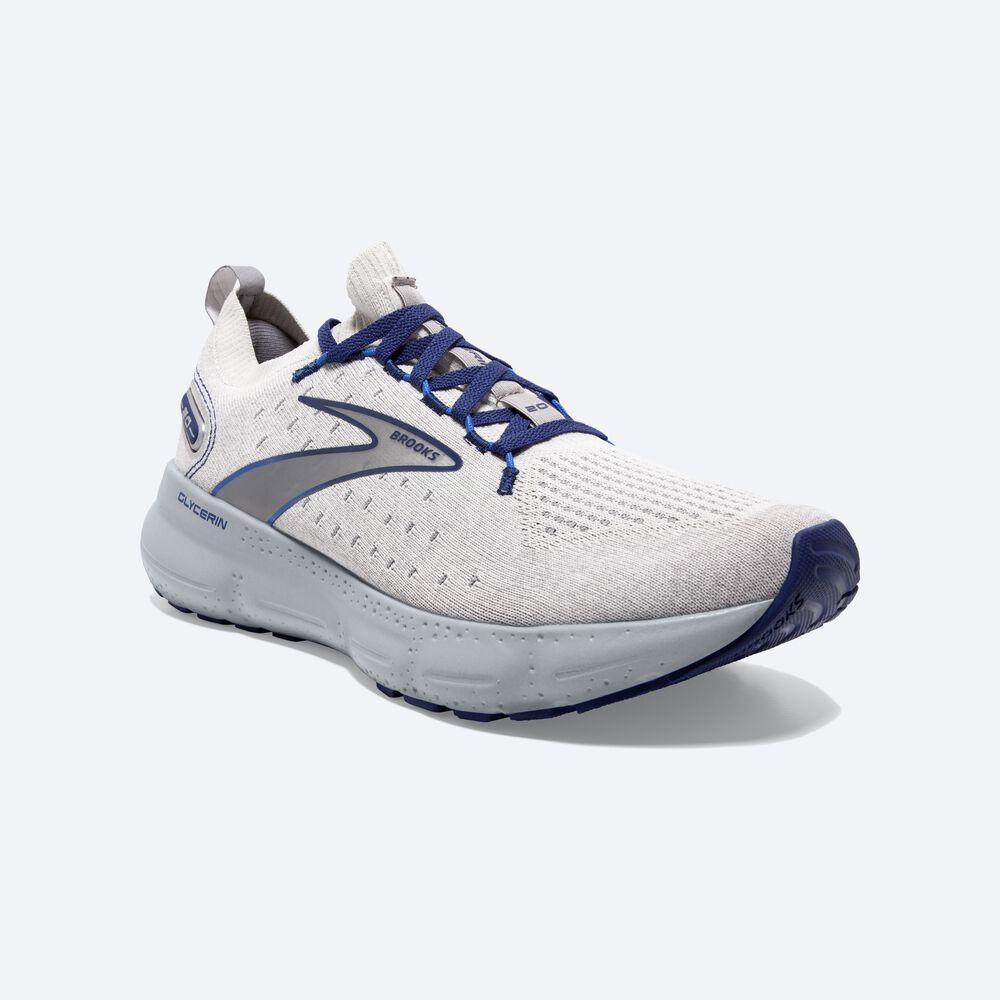 Brooks Glycerin StealthFit 20 παπουτσια για τρεξιμο ανδρικα γκρι/μπλε | GR456329