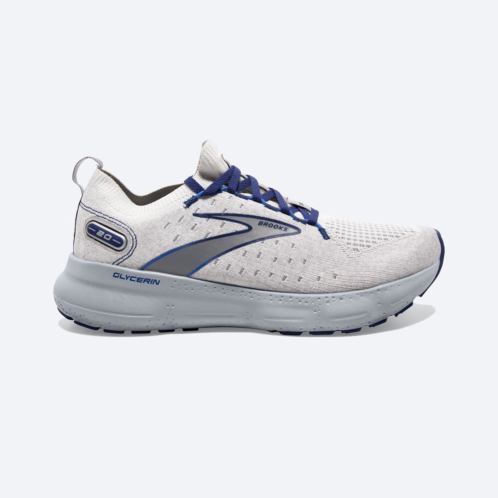 Brooks Glycerin StealthFit 20 παπουτσια για τρεξιμο ανδρικα γκρι/μπλε | GR456329