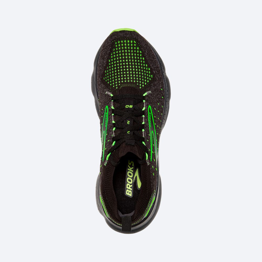 Brooks Glycerin StealthFit 20 παπουτσια για τρεξιμο ανδρικα μαυρα/πρασινο | GR659870