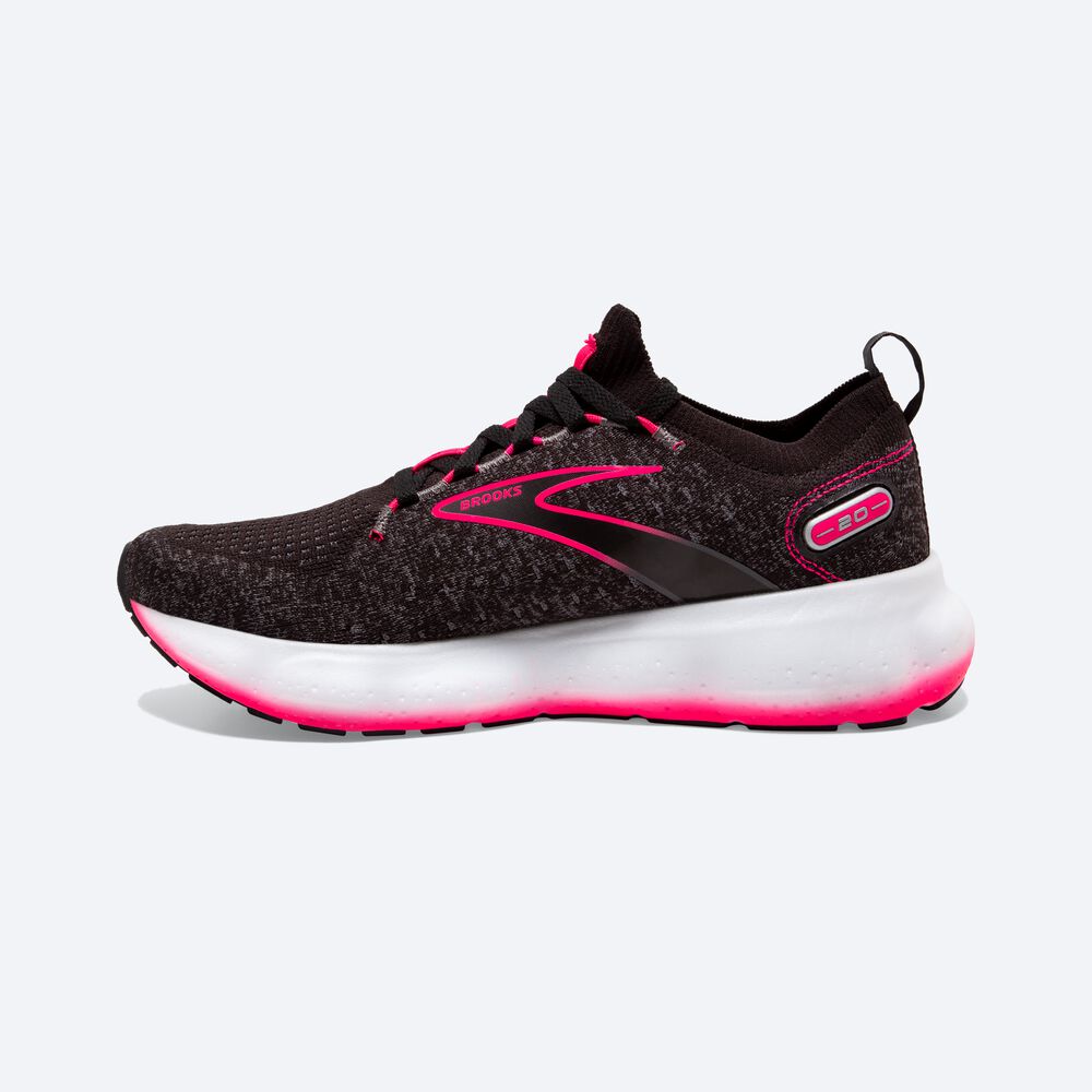 Brooks Glycerin StealthFit 20 παπουτσια για τρεξιμο γυναικεια μαυρα/ροζ | GR742503