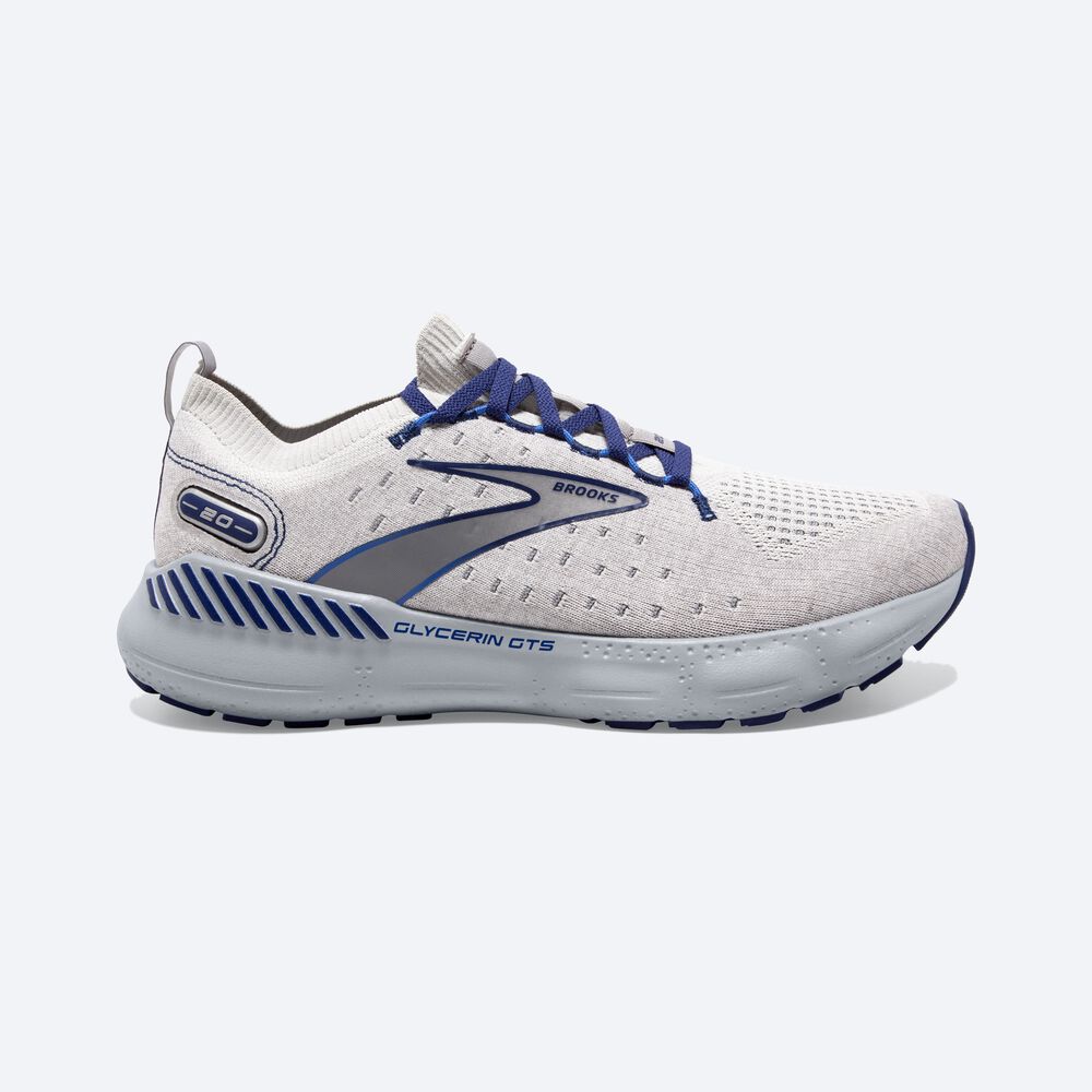 Brooks Glycerin StealthFit GTS 20 παπουτσια για τρεξιμο ανδρικα γκρι/μπλε | GR792381