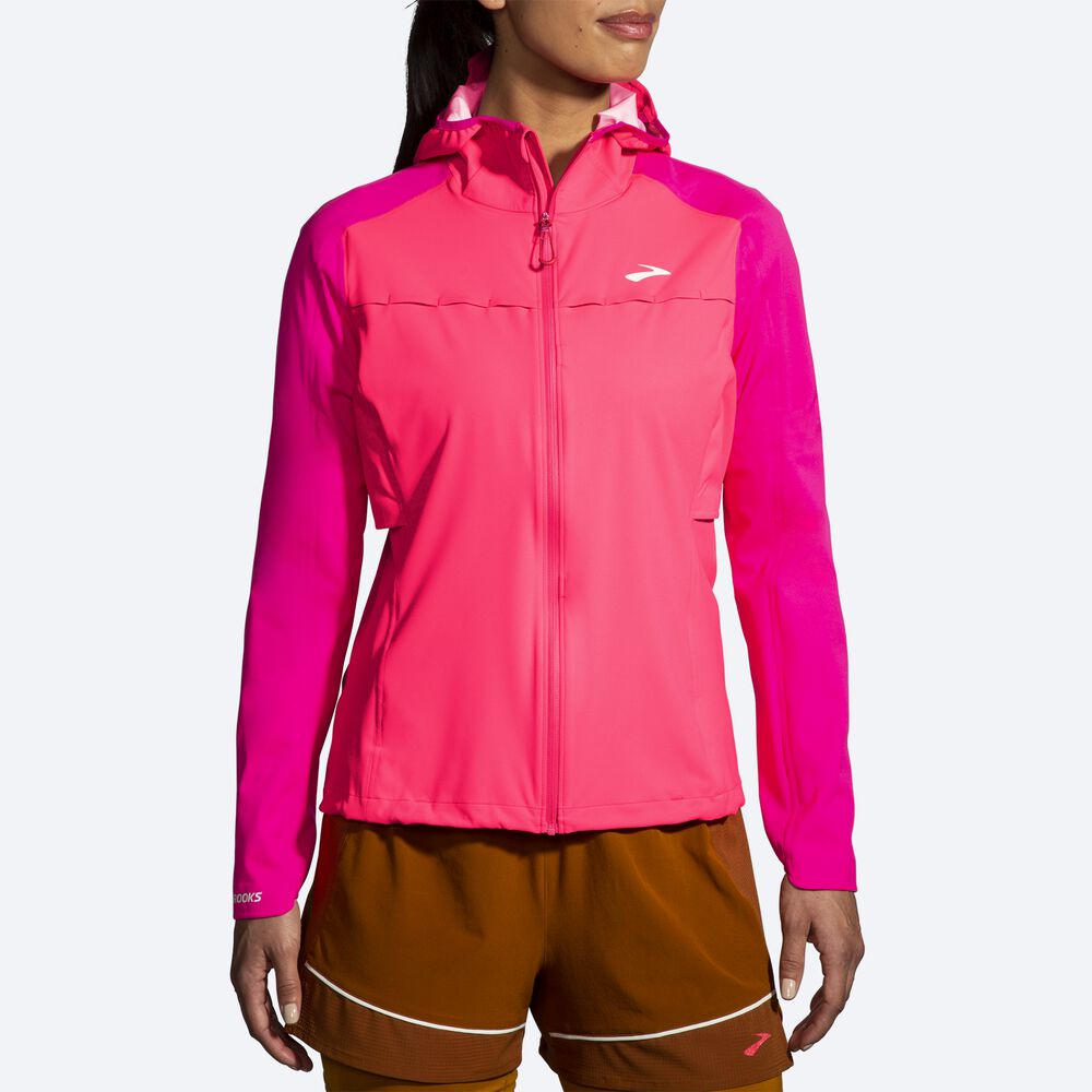 Brooks High Point Waterproof μπουφαν γυναικεια ροζ | GR067538