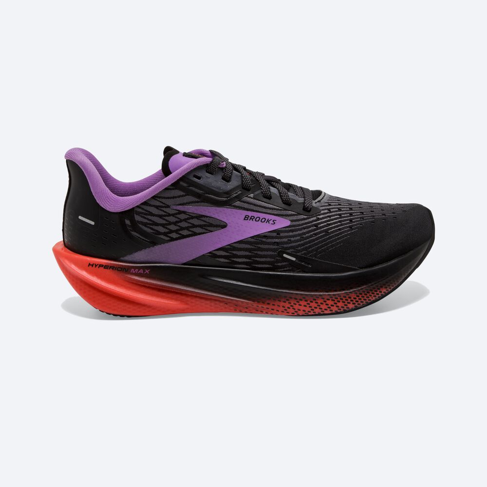 Brooks Hyperion Max παπουτσια για τρεξιμο γυναικεια μαυρα/με λουλουδια | GR820514