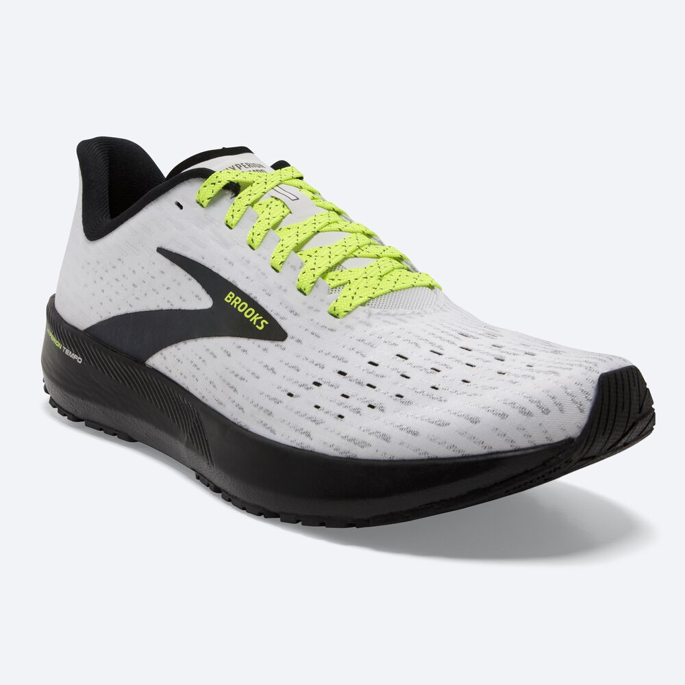 Brooks Hyperion Tempo παπουτσια για τρεξιμο ανδρικα ασπρα/μαυρα | GR170836