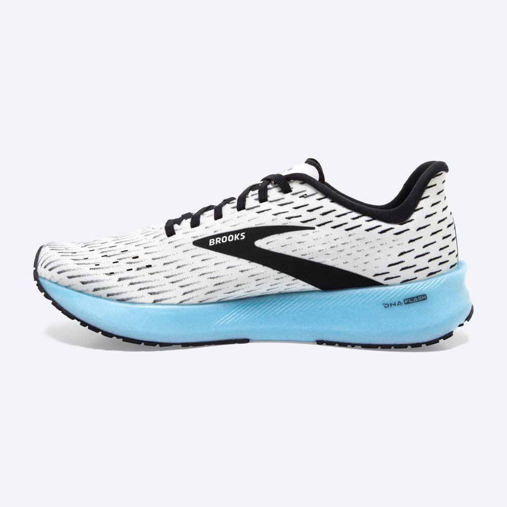 Brooks Hyperion Tempo παπουτσια για τρεξιμο ανδρικα ασπρα/μαυρα/ανοιχτο τυρκουάζ | GR567329