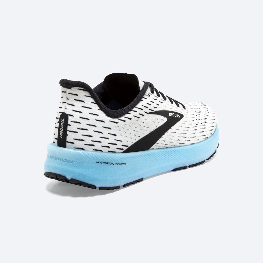 Brooks Hyperion Tempo παπουτσια για τρεξιμο ανδρικα ασπρα/μαυρα/ανοιχτο τυρκουάζ | GR567329