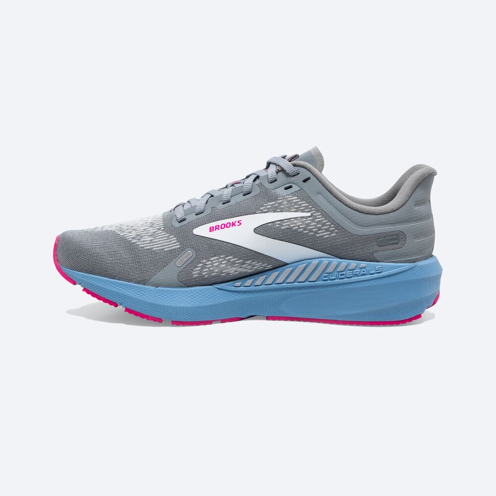 Brooks Launch GTS 9 παπουτσια για τρεξιμο γυναικεια γκρι/μπλε/ροζ | GR437961