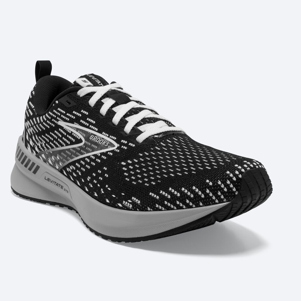 Brooks Levitate GTS 5 παπουτσια για τρεξιμο γυναικεια μαυρα/γκρι/ασπρα | GR943281